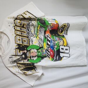 Nascar M&M Kyle Busch Chanpion 2015 White T-shirt Size L
